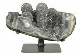 Very Unique Amethyst Geode on Metal Stand - Uruguay #199674-1